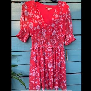 *EUC* Gianni Bini Floral Cinch Waist Dress